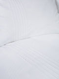 Serene white Amalfi pin tuck duvet cover and pillowcase set (British brand)