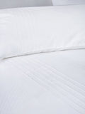 Serene White Amalfi Pin Tuck Duvet Cover and Pillowcase Set