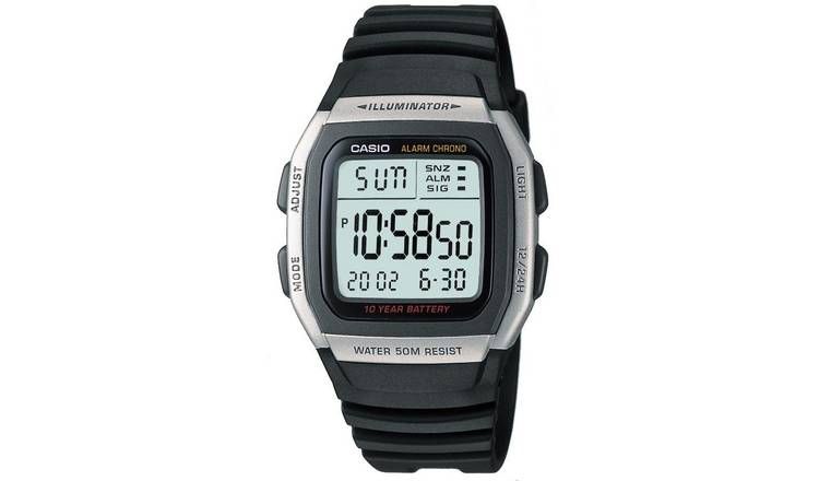 Casio Men's Power LCD Digital Black Resin Strap Watch GOODS Argos