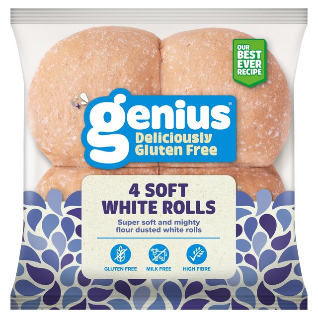 Genius Gluten Free White Rolls   4 per pack GOODS M&S   