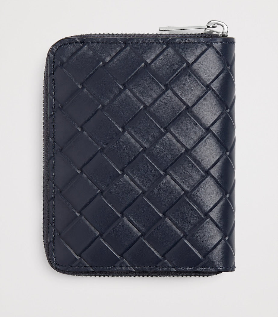 Bottega Veneta leather intrecciato zip-around wallet, UK version