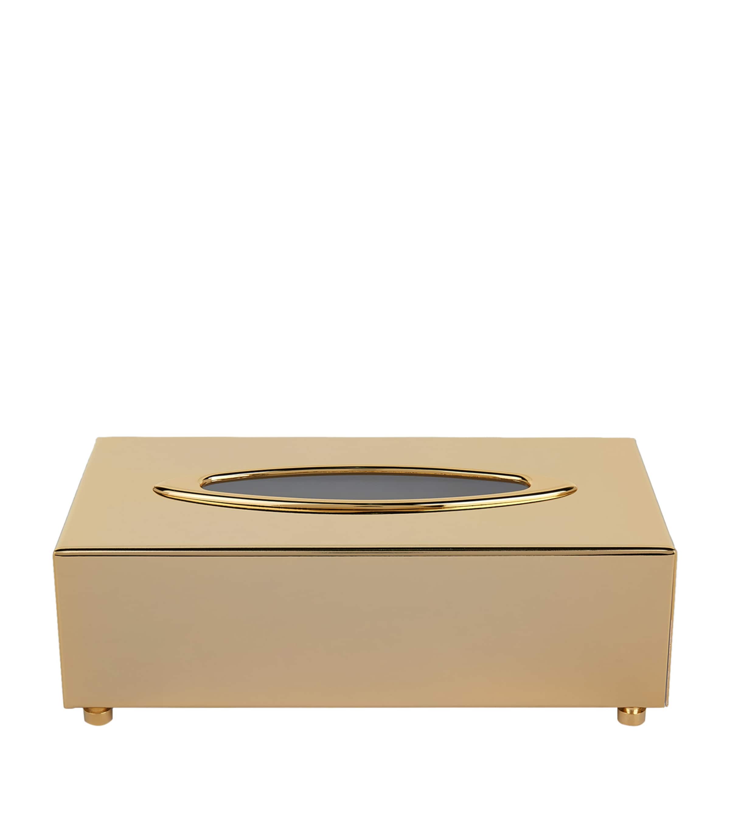 Zodiac gold-plated tissue box (British brand)