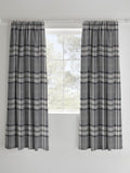 Catherine Lansfield grey Kelso check curtains 167x182cm, imported from the UK