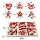 Livingandhome Christmas tree ornament set red 30 pieces (British brand)
