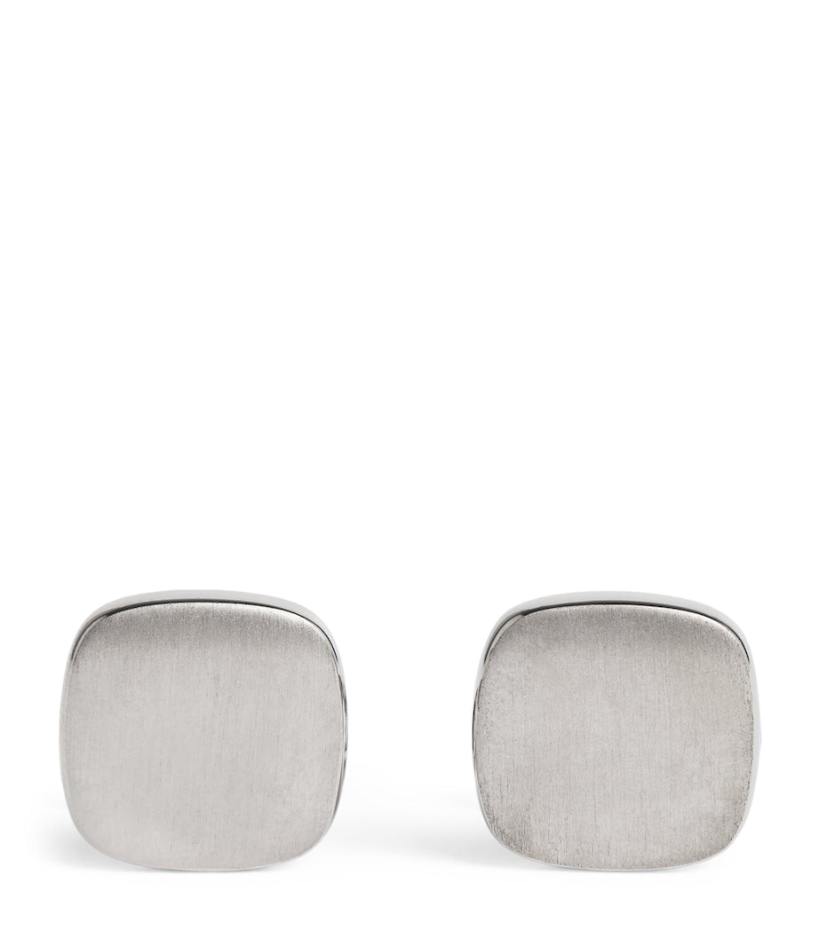 Giorgio Armani round sterling silver cufflinks, imported from the UK