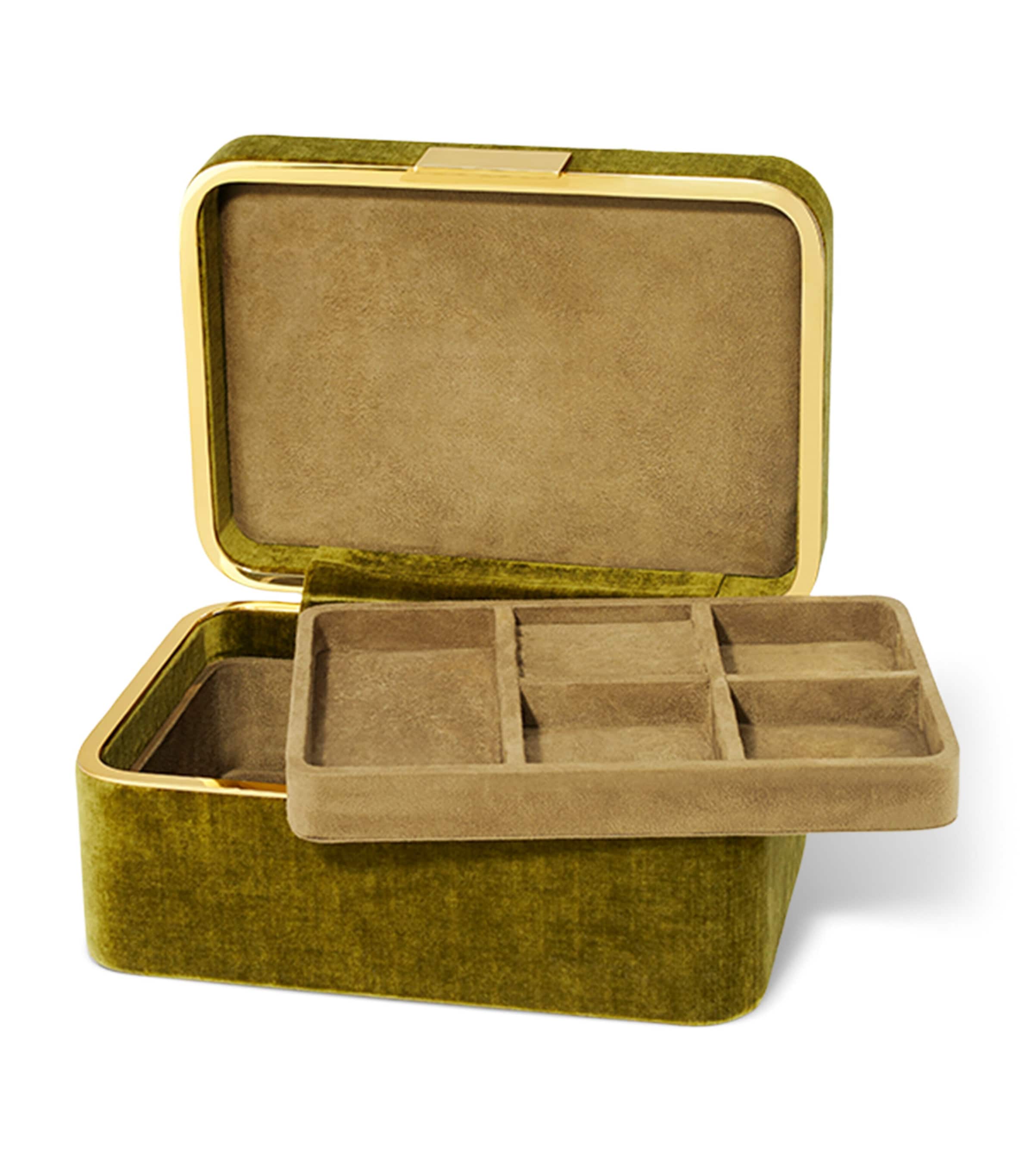 Aerin Velvet Beauvais Jewellery Box - British product