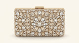 McQueen Leather T-Bar Box Clutch bag, imported from the UK