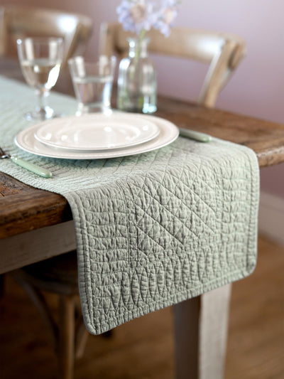 Mary Berry Green Signature Table Runner 195.5cm x 34cm