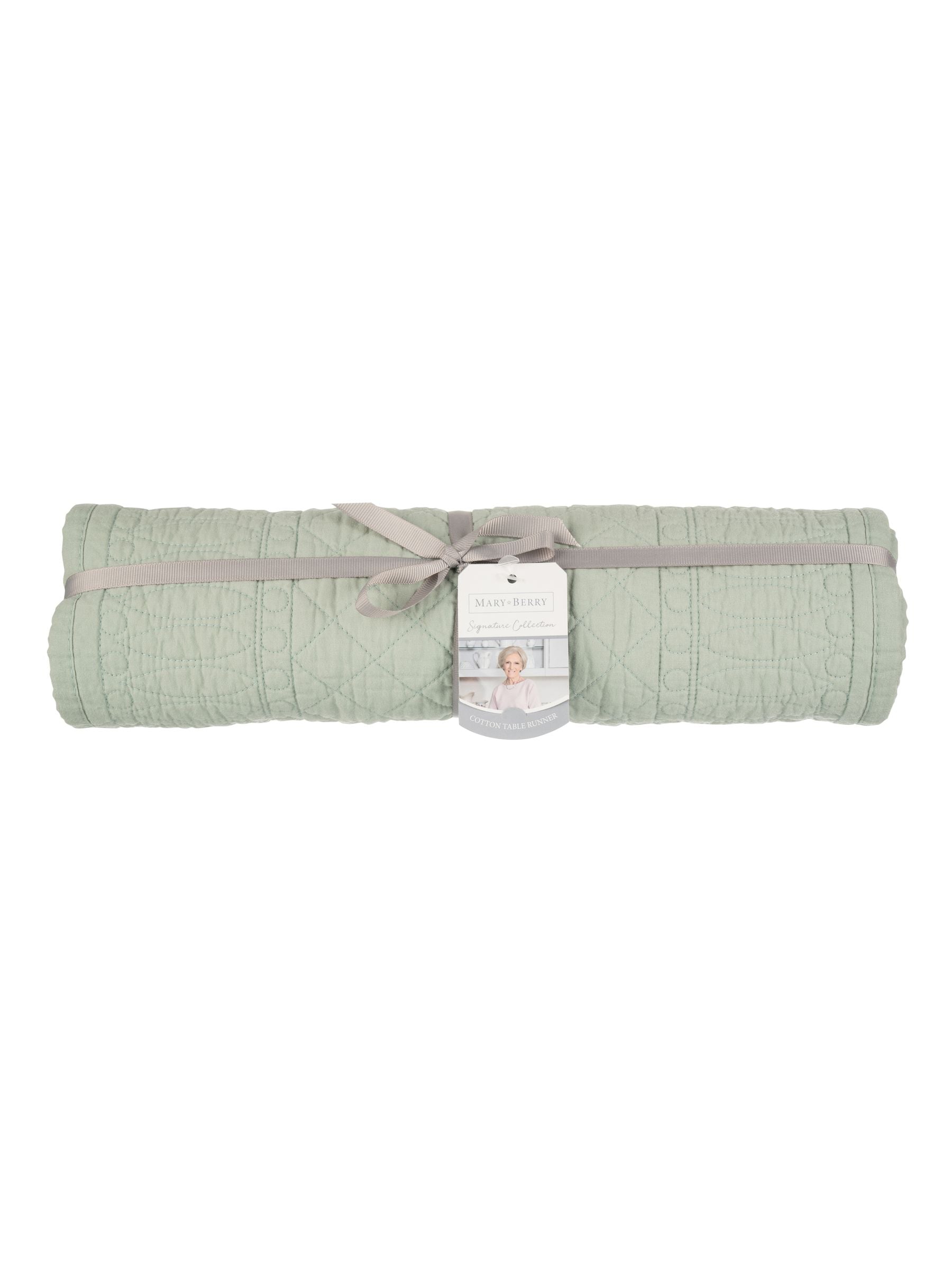 Mary Berry Green Signature table runner 195.5cm x 34cm, imported from the UK