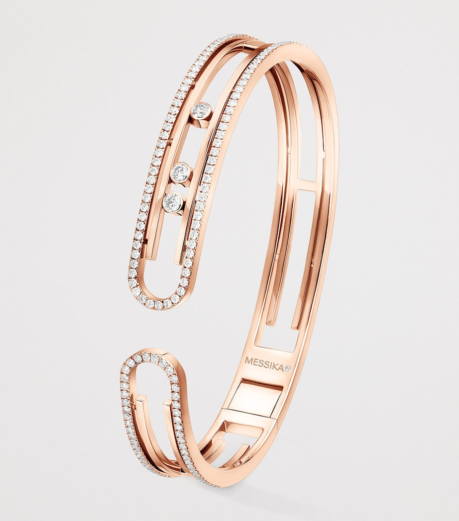 Messika Move rose gold diamond bangle 0.91ct - British product