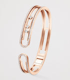 Messika Move rose gold diamond bangle 0.91ct - British product