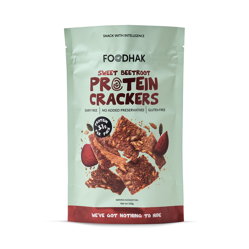 Sweet Beetroot Protein Crackers