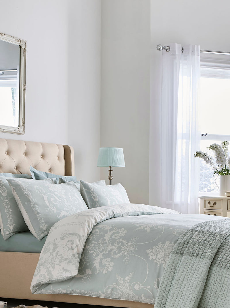 Laura Ashley Blue Duck Egg duvet cover and pillowcase set, UK version