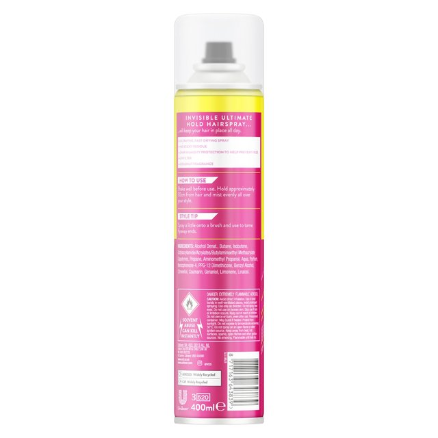 VO5 Ultimate Hold Hairspray   400ml