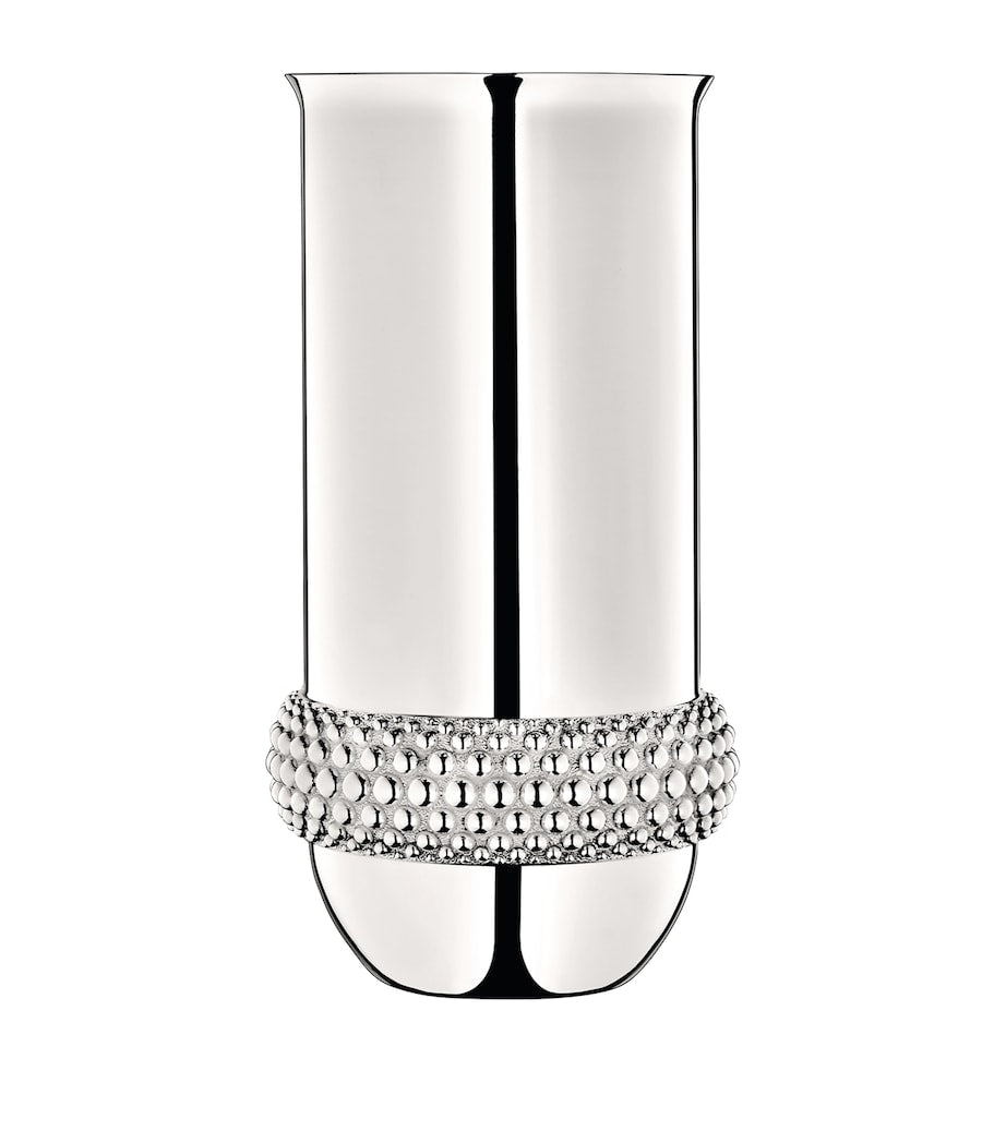 Christofle Silver-Plated Perles Vase 29cm - British product
