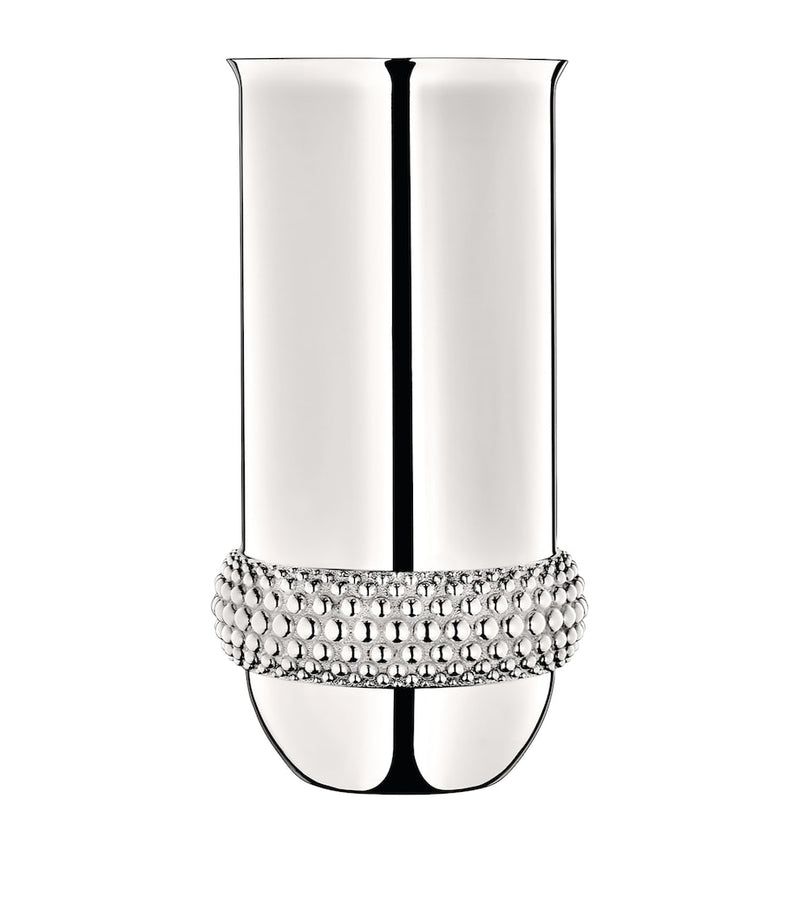 Christofle Silver-Plated Perles Vase 29cm - British product