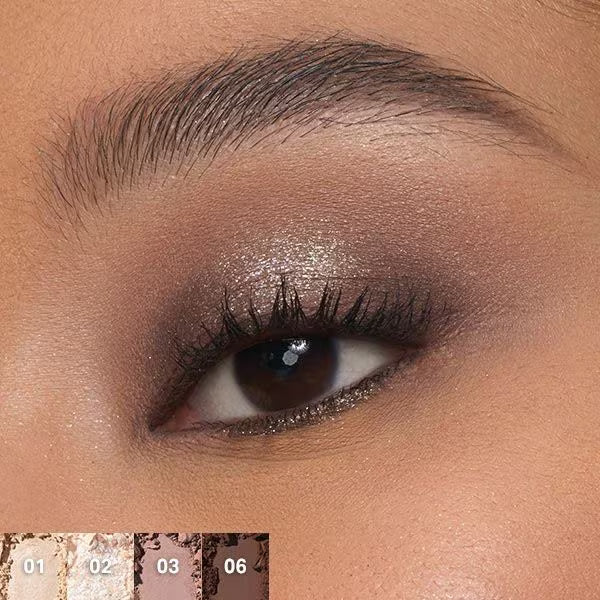 Morphe Rich Glitch eyeshadow palette 6-pan, imported from the UK