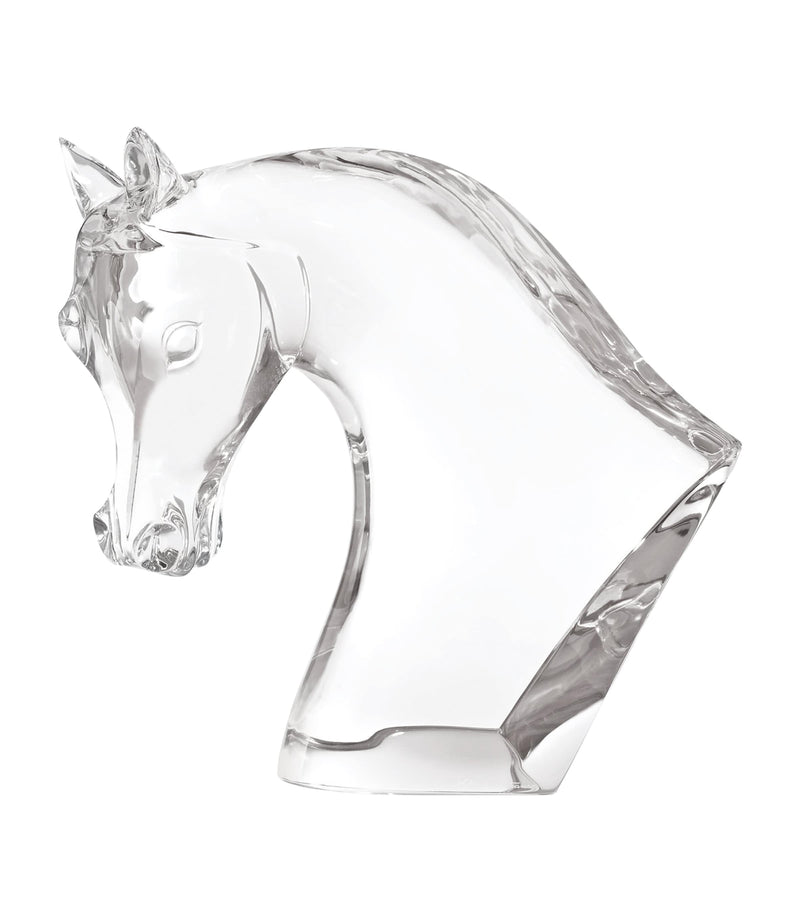 Lalique crystal horse head sculpture 38cm, UK version