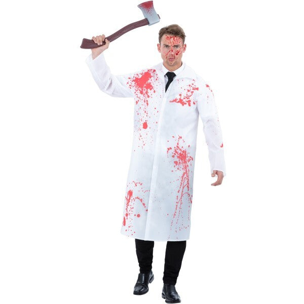 Smiffys American Killer Kit bloody printed poncho and axe, UK version