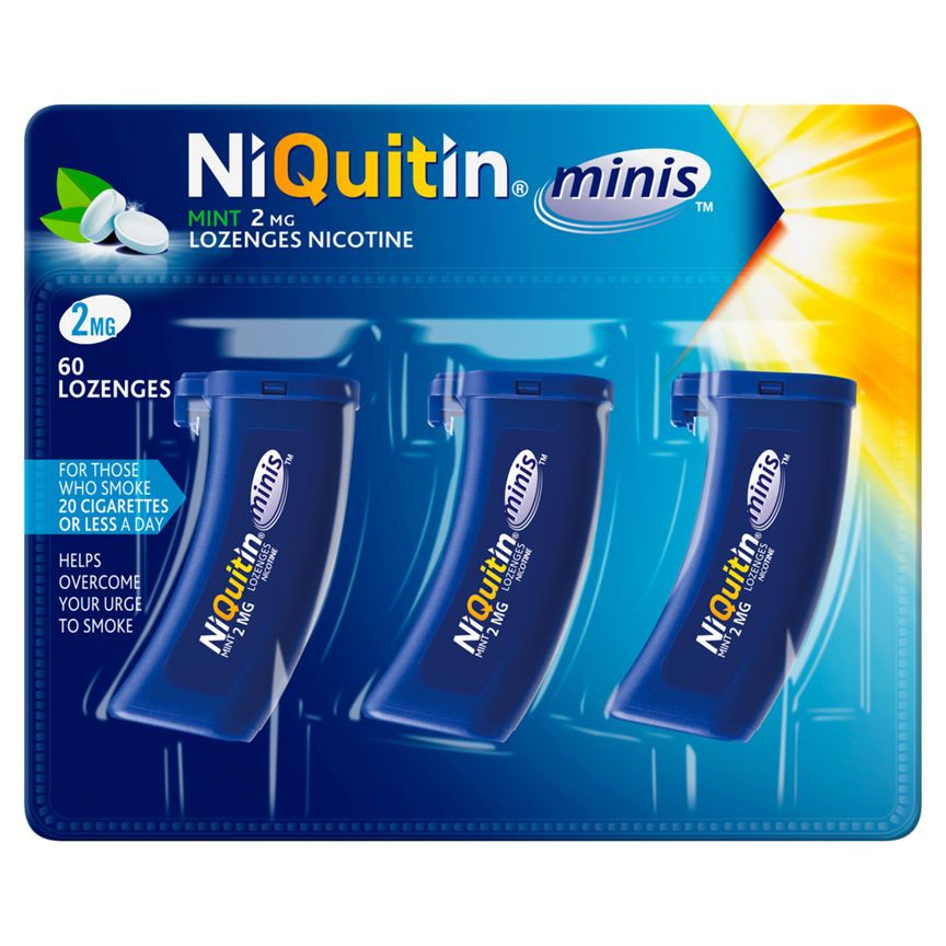 NiQuitin Mint 2 Mg 60 Lozenges Nicotine GOODS ASDA   