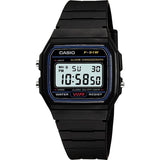 Casio F91W digital watch black resin strap - British product