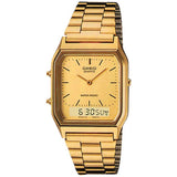 Casio gold stainless steel bracelet watch hybrid display - British product