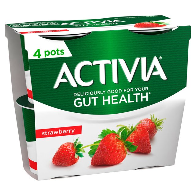 Activia Strawberry Fruit Yoghurt   4 x 115g GOODS M&S   