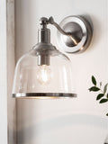 Brushed Nickel Gloucester Mains Operated Wireless Wall Light