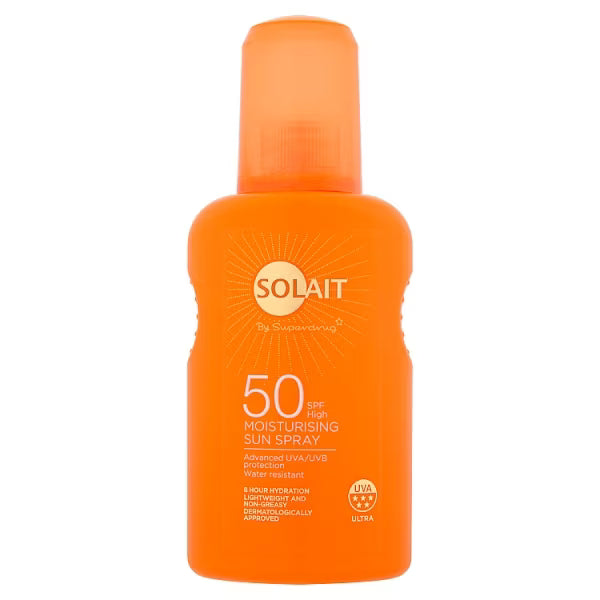 Solait Sun Spray SPF50 200ml, imported from the UK