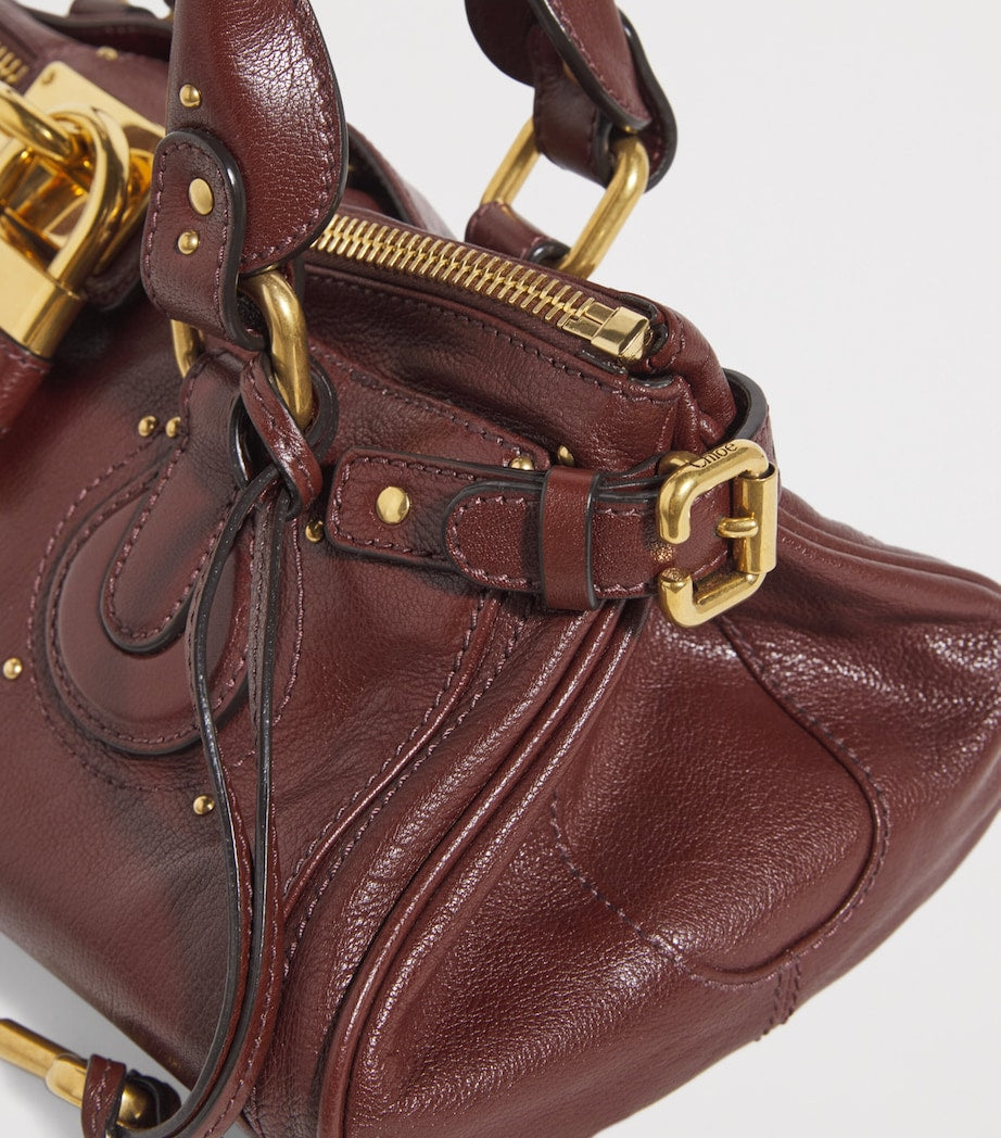 Chloé Paddington top-handle bag leather padlock charm, imported from the UK