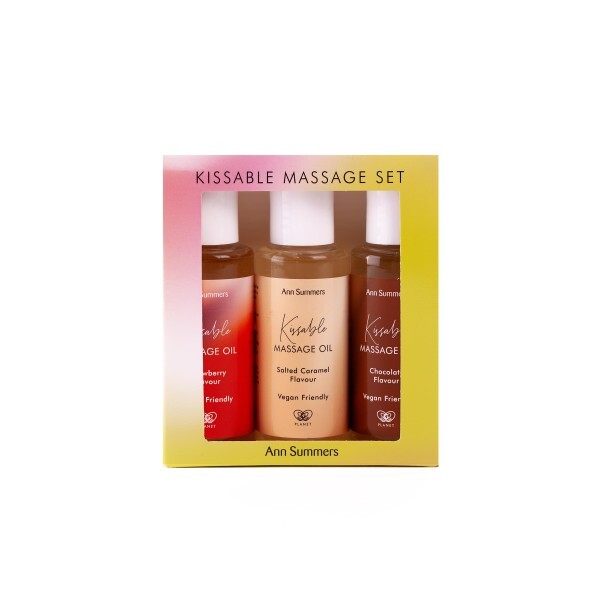 Ann Summers kissable massage set flavoured oils 3x50ml, UK version