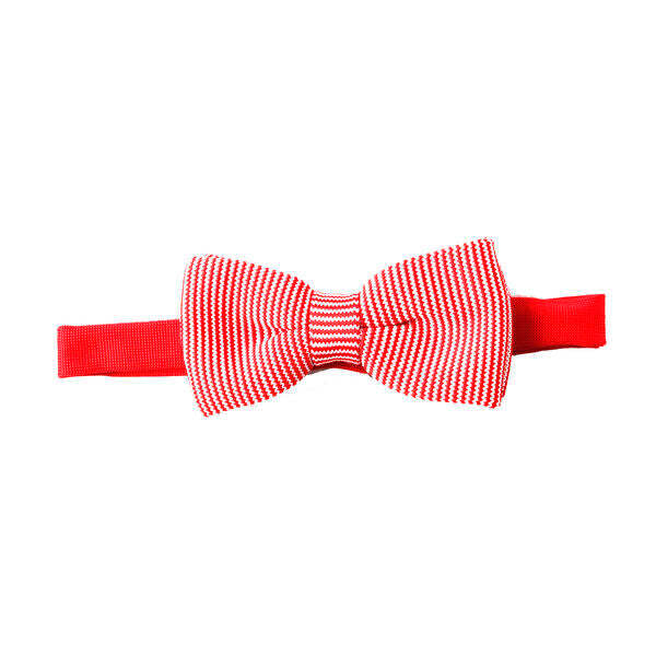 SVNX red white crochet bow tie one size (British brand)