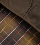 Barbour waxed Tarras messenger bag with leather trim, imported from the UK
