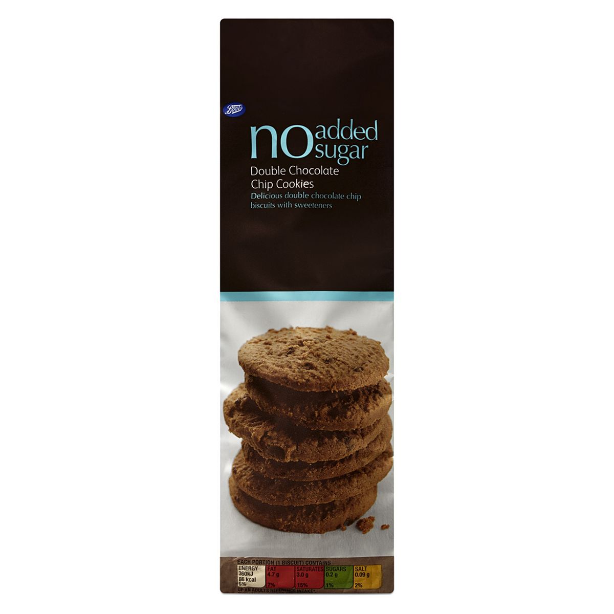 Boots No Added Sugar Double Chocolate Chip Cookies (150g) GOODS Boots   