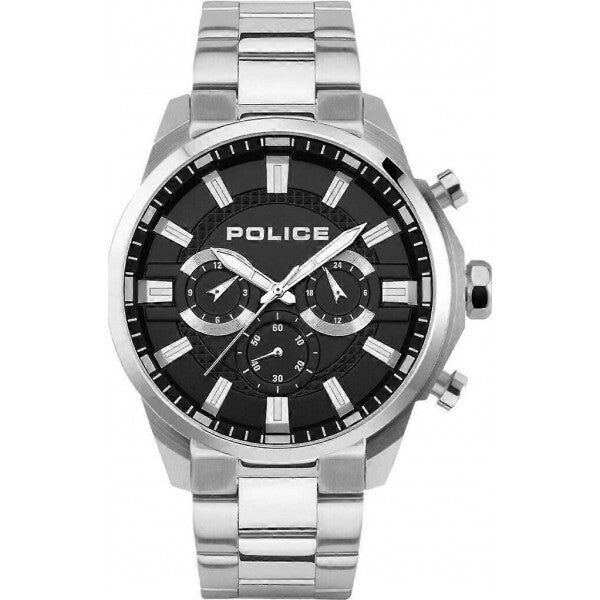 Police black men's Menelik watch stainless steel, UK version