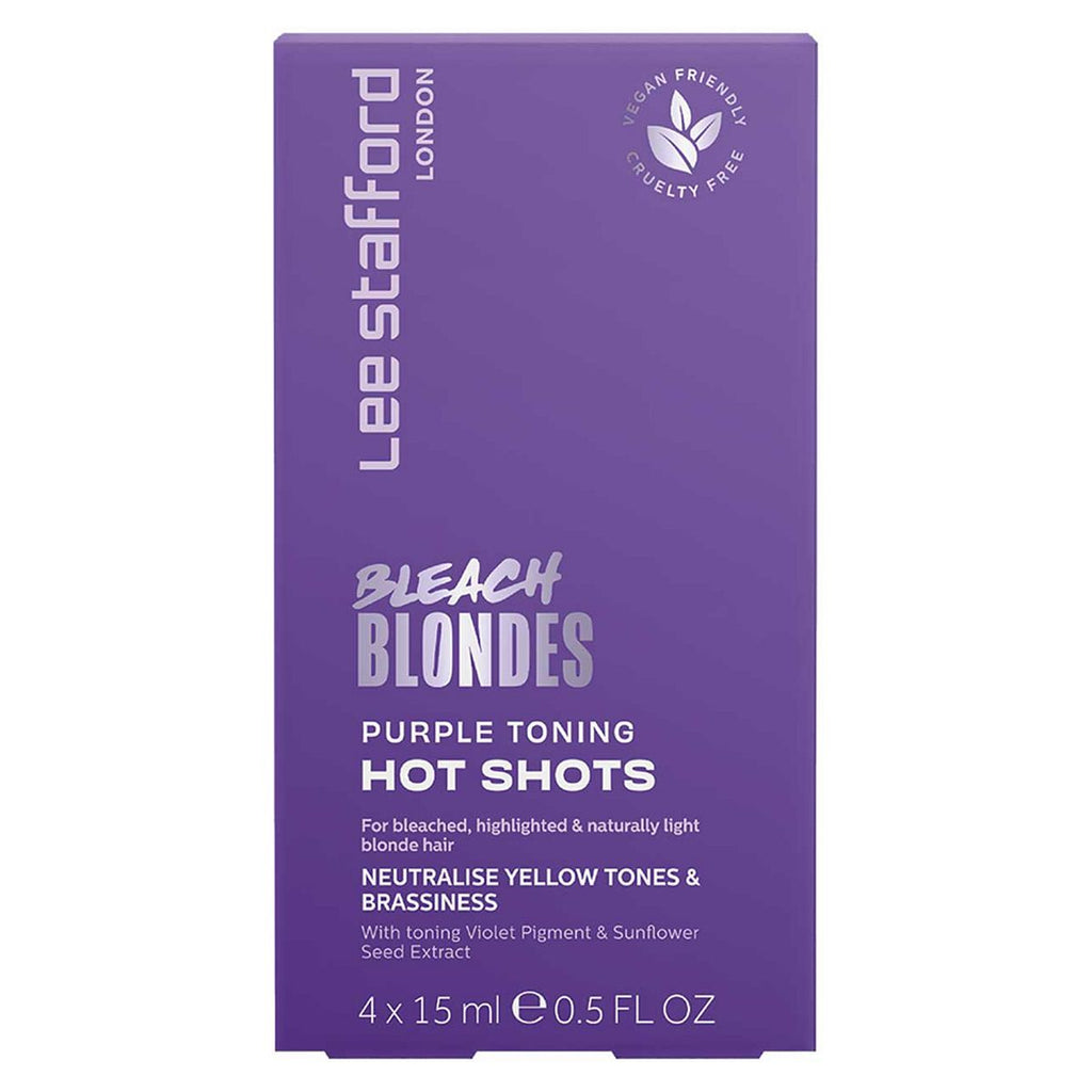 Lee Stafford Bleach Blondes Purple Toning Hot Shots 4 x 15ml