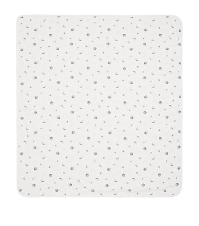 Harrods Rosa & Blue Starlit Moon Bamboo Viscose Cotton Nursery Blanket 90cm x 75cm- Buy online at McGrocer