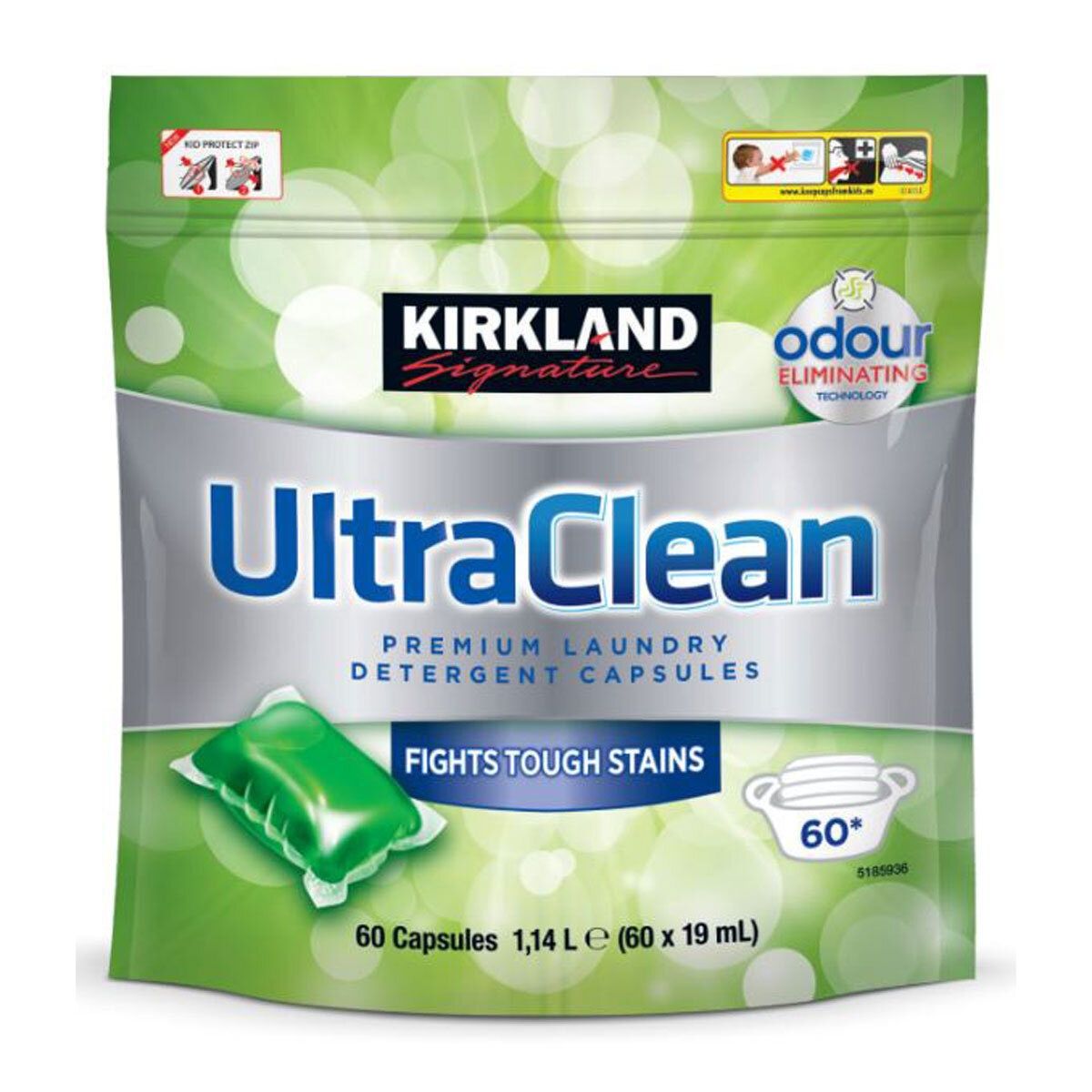 Kirkland Signature Ultra Clean Laundry Bio Detergent, 2 x 60 Pack GOODS Costco UK