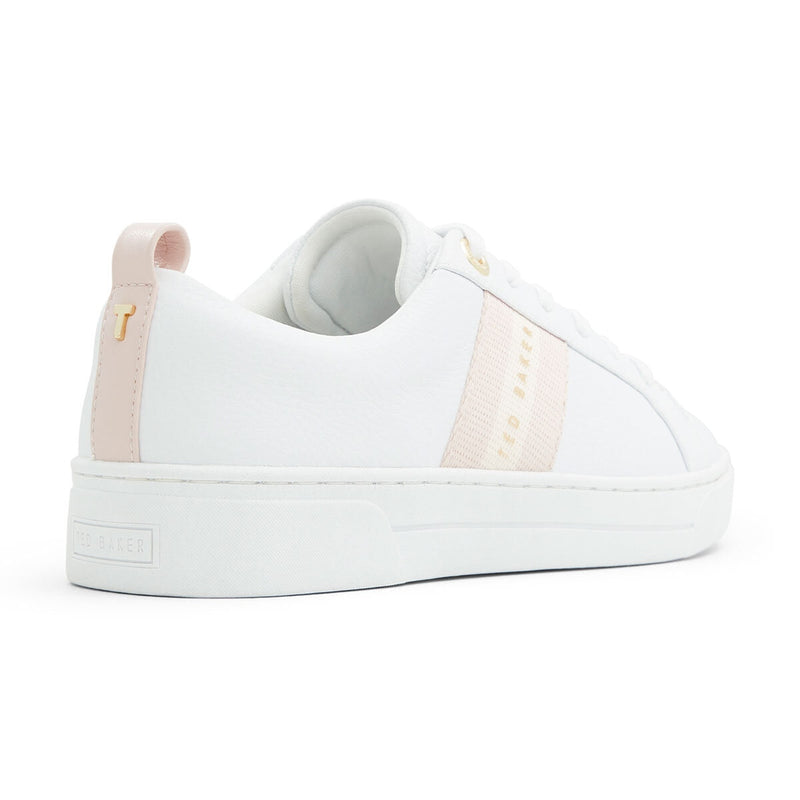 Ted Baker Ladies Riley Trainers in white and pink UK sizes 3-8 (British brand)