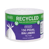 Banquet recycled tie top pedal bin liners 150 pack - British product