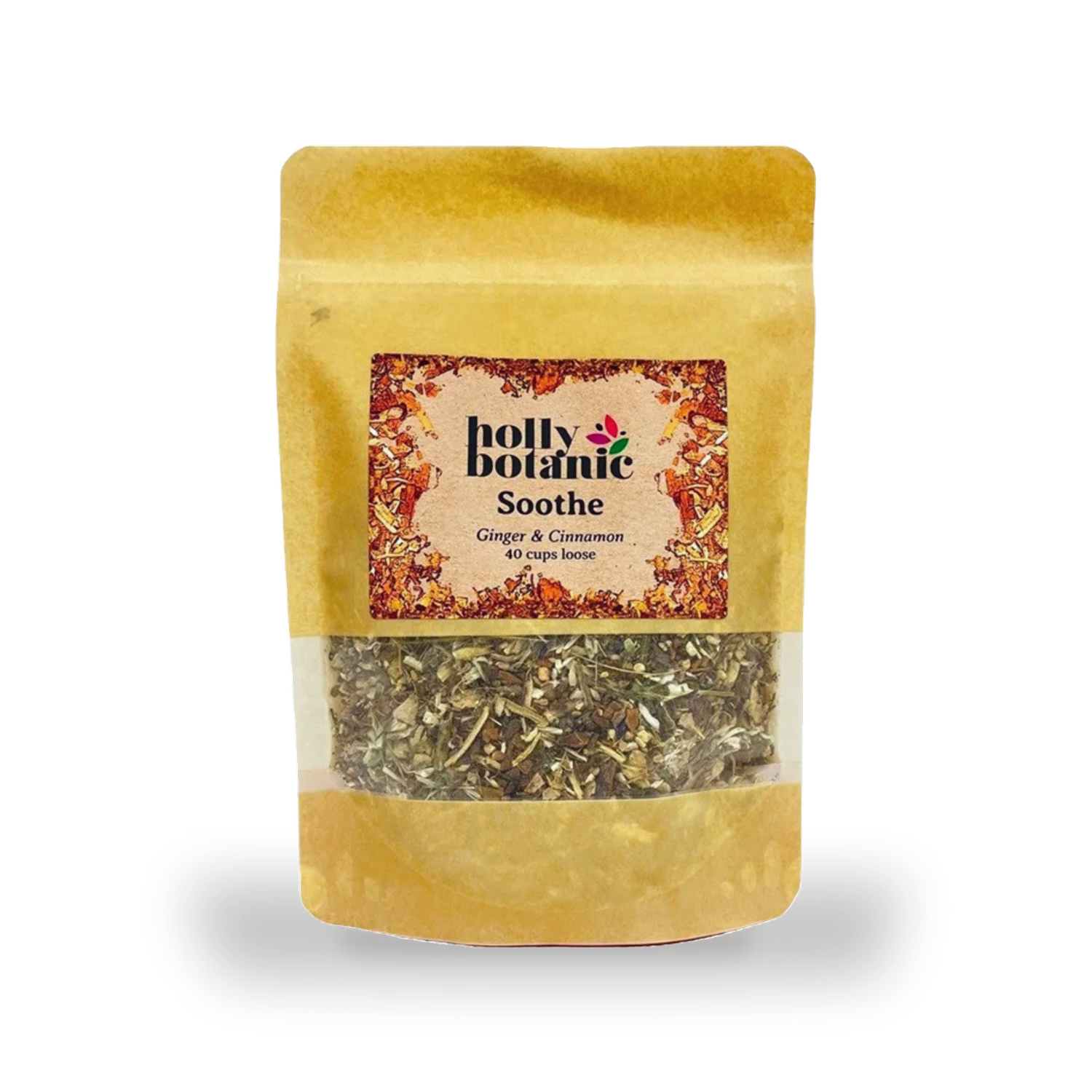 Holly Botanic Soothe tisane ginger cinnamon 40 cup loose (British brand)