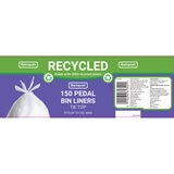 Banquet recycled tie top pedal bin liners 150 pack - British product