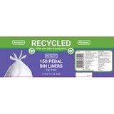 Banquet Recycled Tie Top Pedal Bin Liners 150 pack - British product