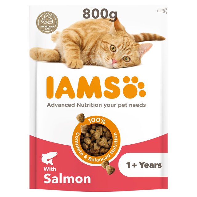 IAMS for Vitality Adult Cat Food With Salmon   800g GOODS M&S   