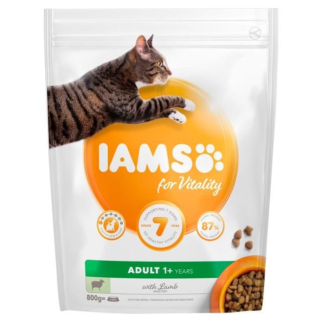 IAMS for Vitality Adult Cat  Food With Lamb   800g GOODS M&S   