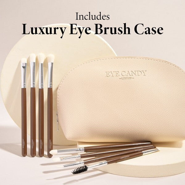 Eye Candy ultimate eye brush set and makeup bag (British brand)