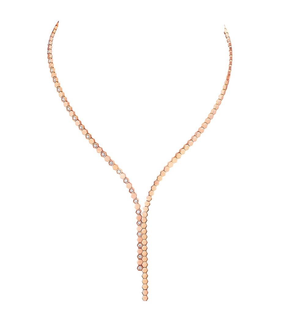 Chaumet rose gold Bee de Chaumet asymmetric necklace, UK version