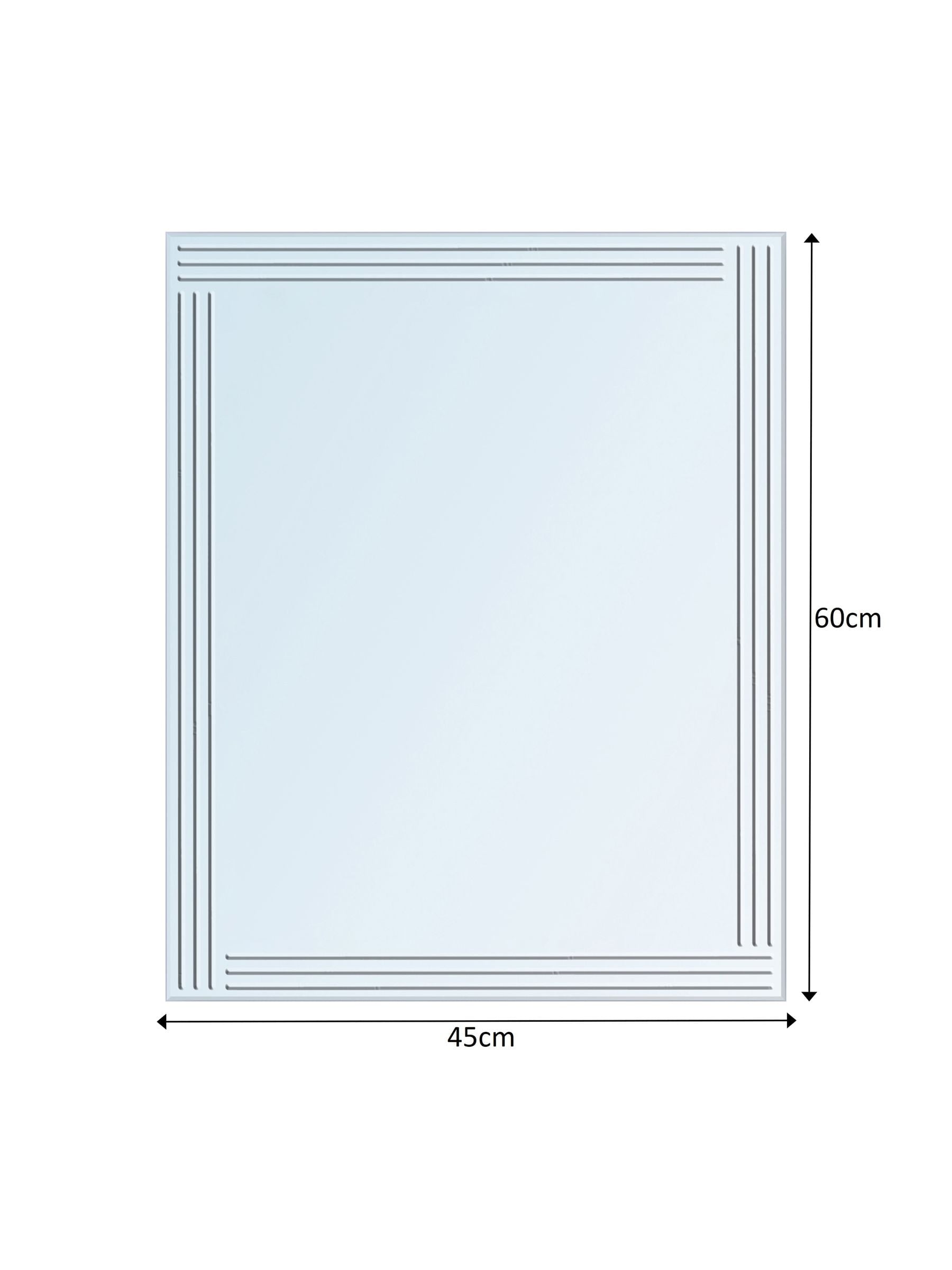 Miroir de salle de bain rectangulaire Showerdrape Kensington 60x45cm, version UK
