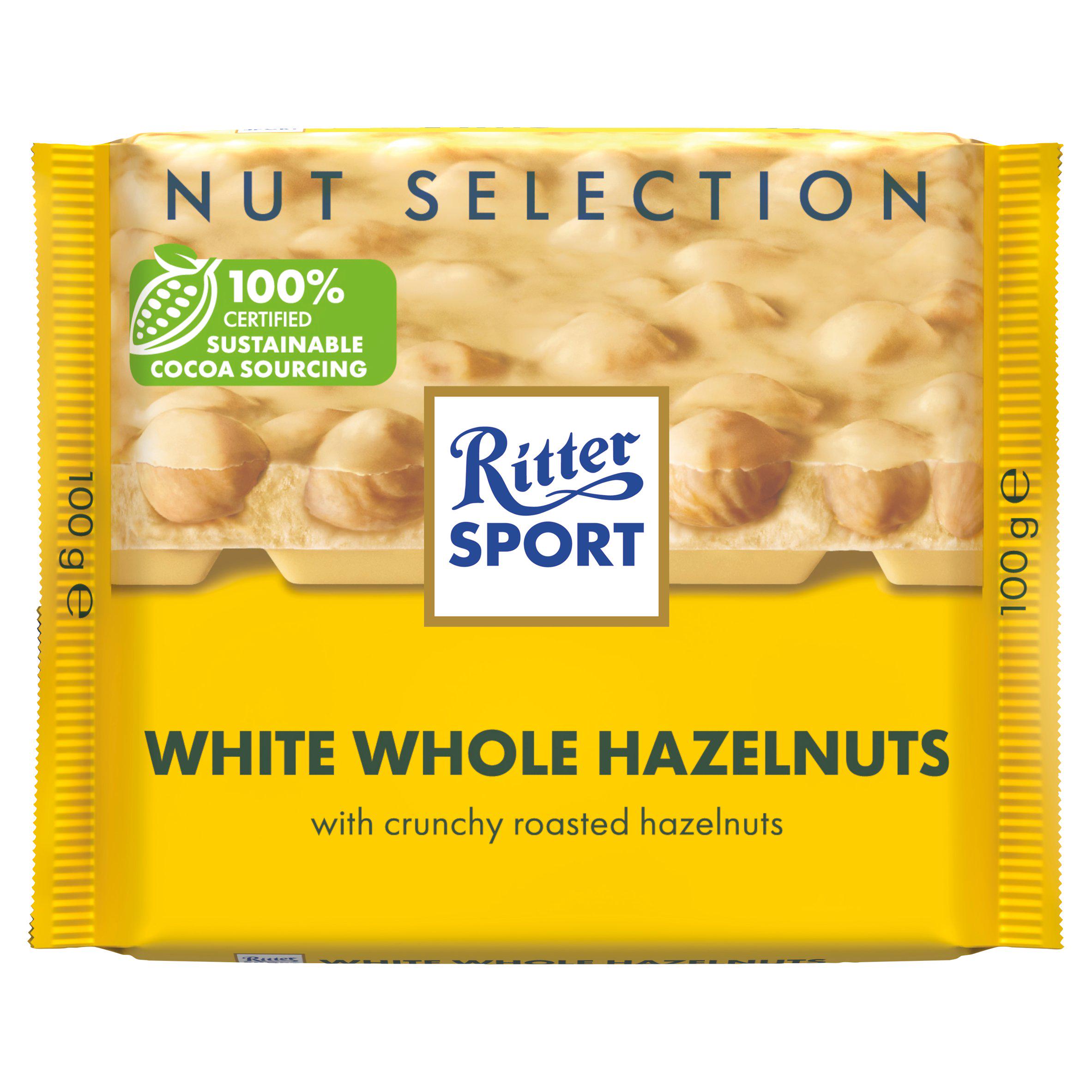 Ritter Sport Nut Selection White Whole Hazelnuts 100g GOODS Sainsburys   