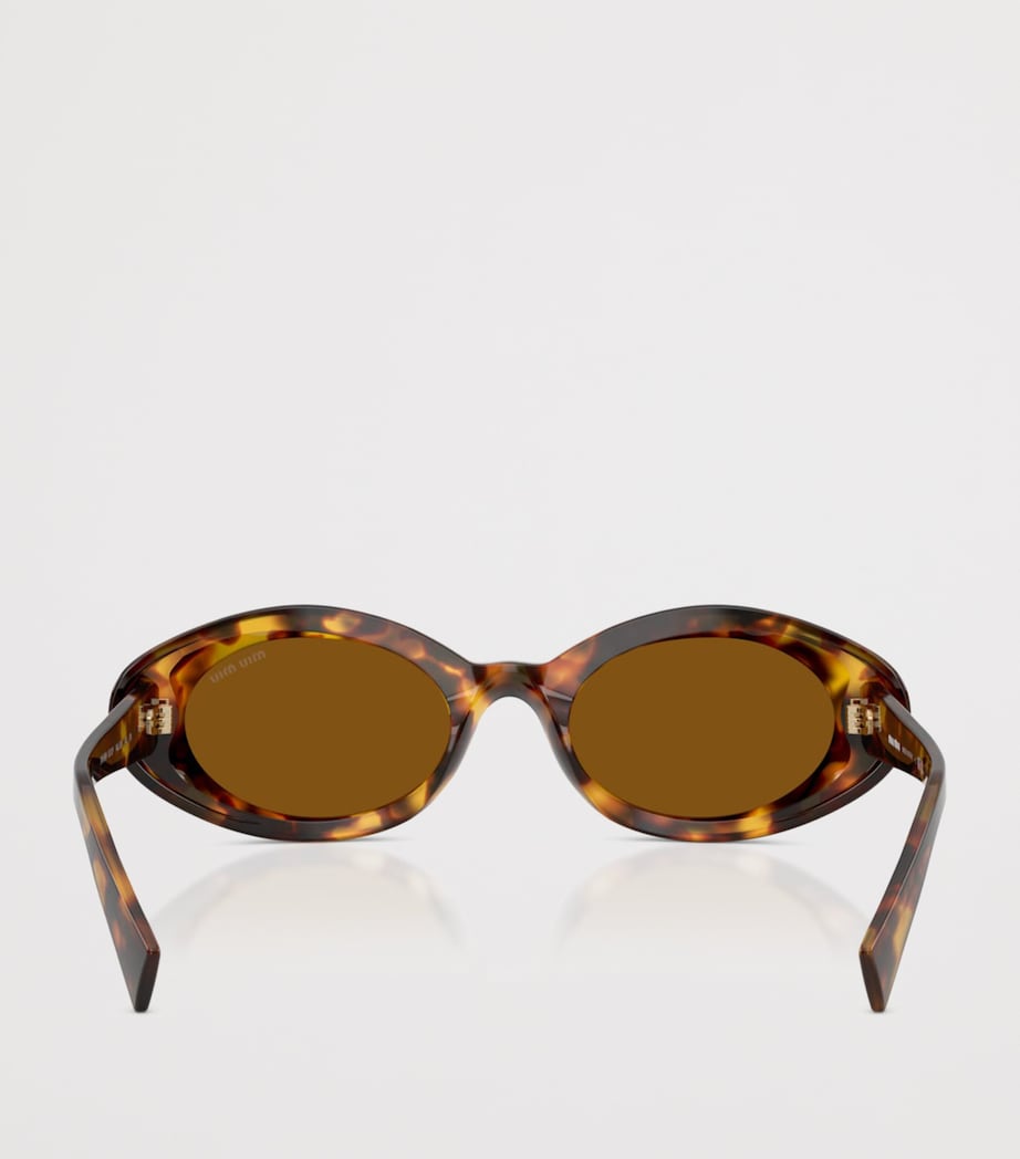 Miu Miu ovale Wrap-Around-Sonnenbrille Azetatrahmen (Britische Marke)